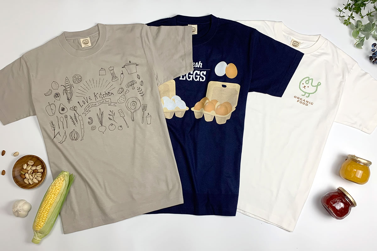 オーガニックコットンTシャツデザイン例