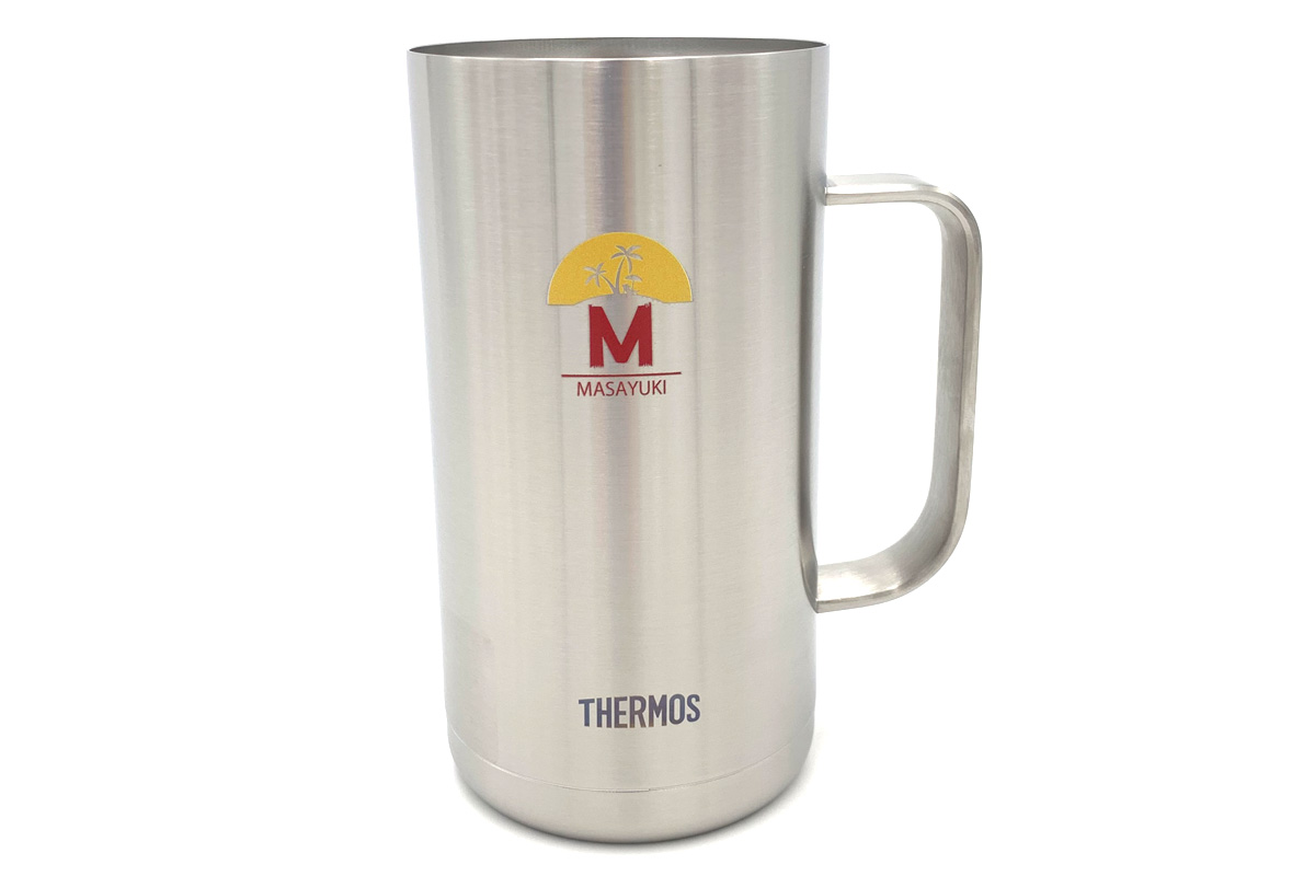 THERMOS真空断熱ジョッキにオリジナルデザインをプリントしよう!