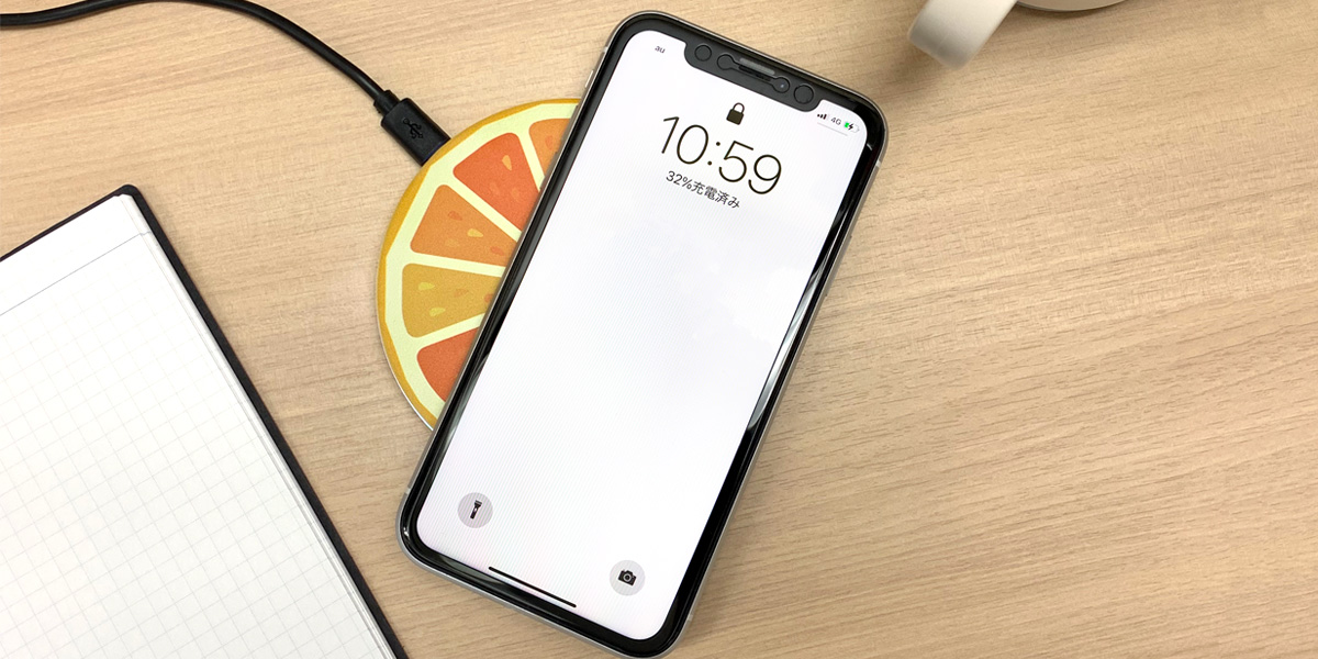 ラウンド ワイヤレス充電器10W ホワイト