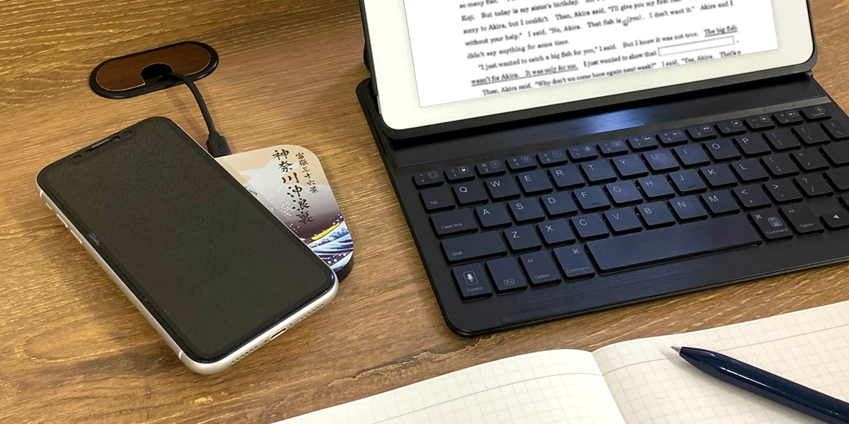 スクエア ワイヤレス充電器5W ブラック