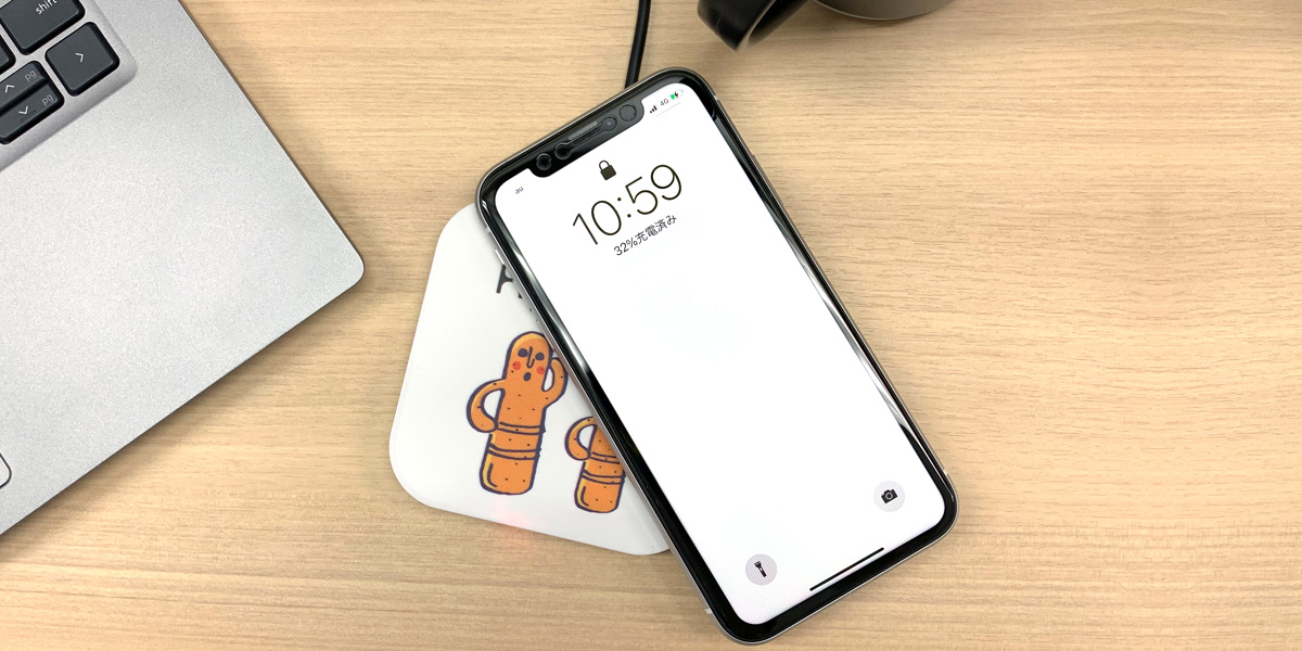 スクエア ワイヤレス充電器5W ホワイト