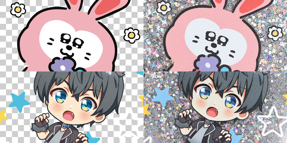 プリントアップ UV硬化インクジェットプリント(元データと比較)